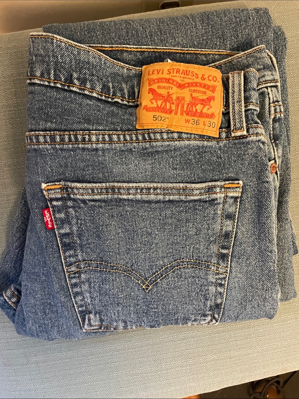 Levi's 502 Straight Leg Jeans - Blue Denim